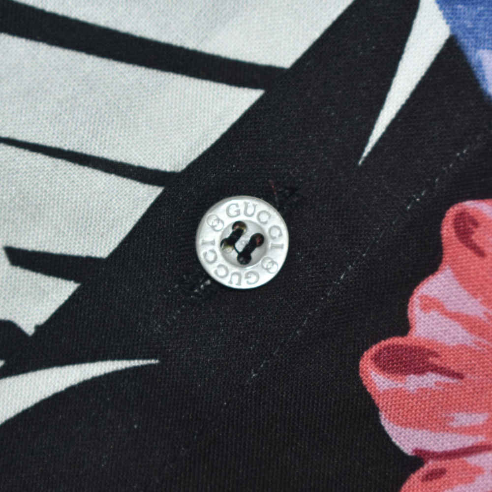 Gucci Pink Flower Print Premium Quality Half Sleeve Shirt-thumb-3