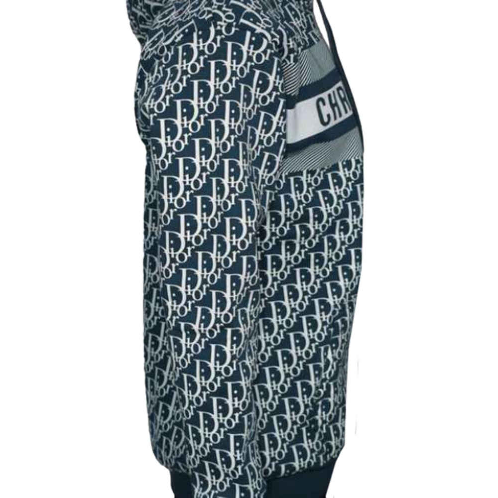 Dior Blue Monogram Printed Premium Hoodie-2