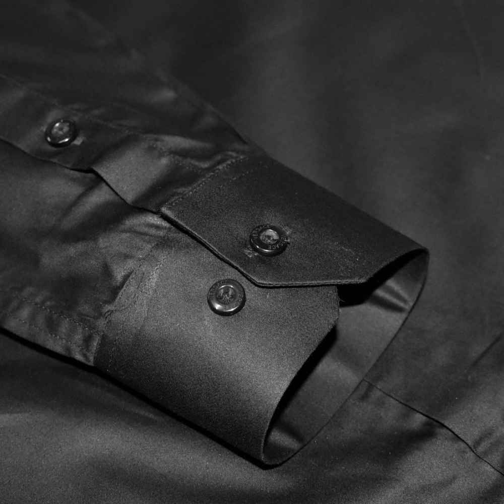 Versace Embroidered Black Premium Cotton Shirt-7