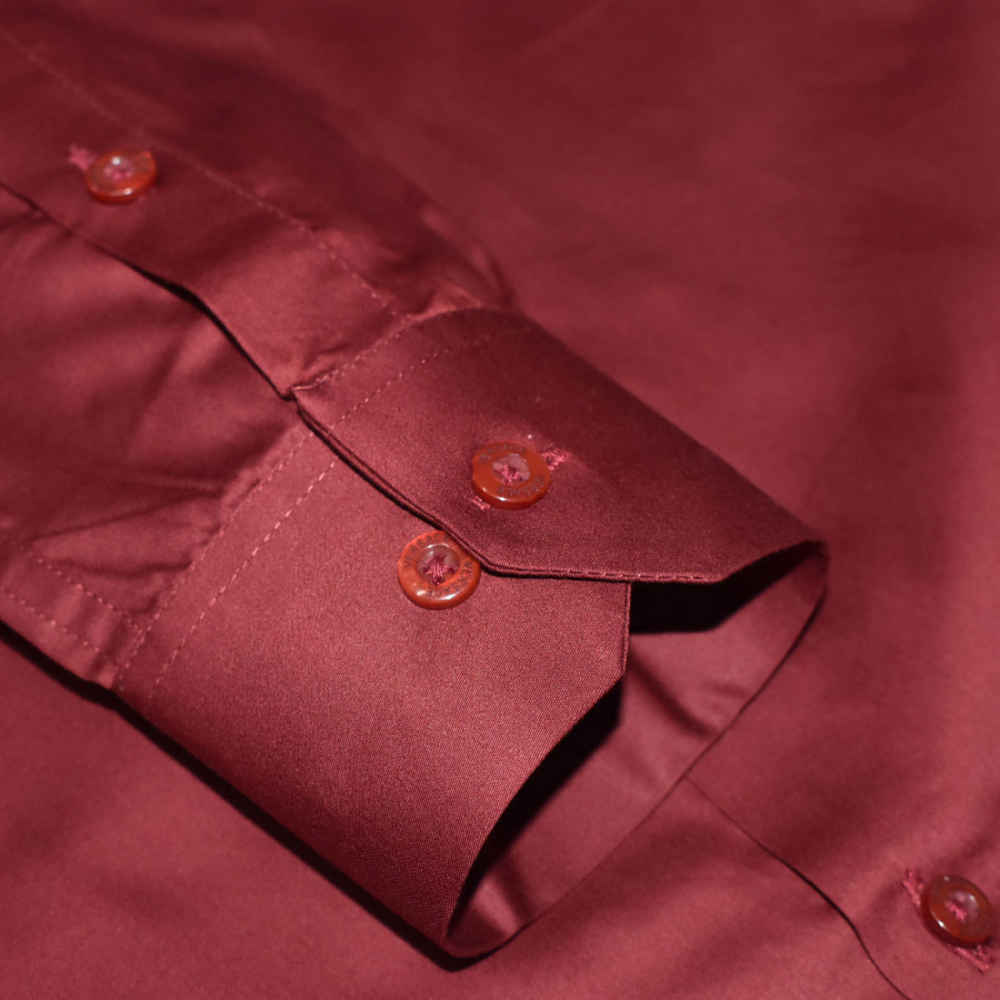 Versace Embroidered Wine Premium Cotton Shirt-7