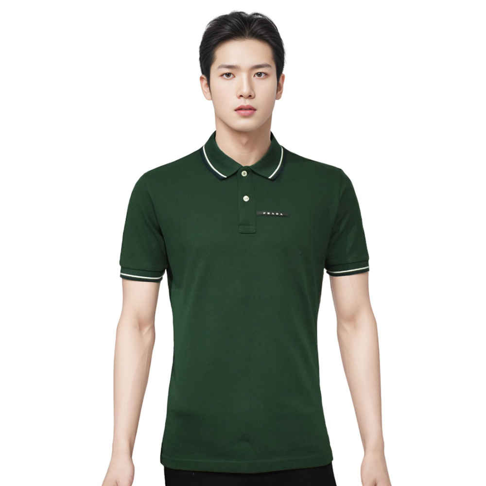 Prada Embossed Logo Green Premium T-shirt-thumb-0