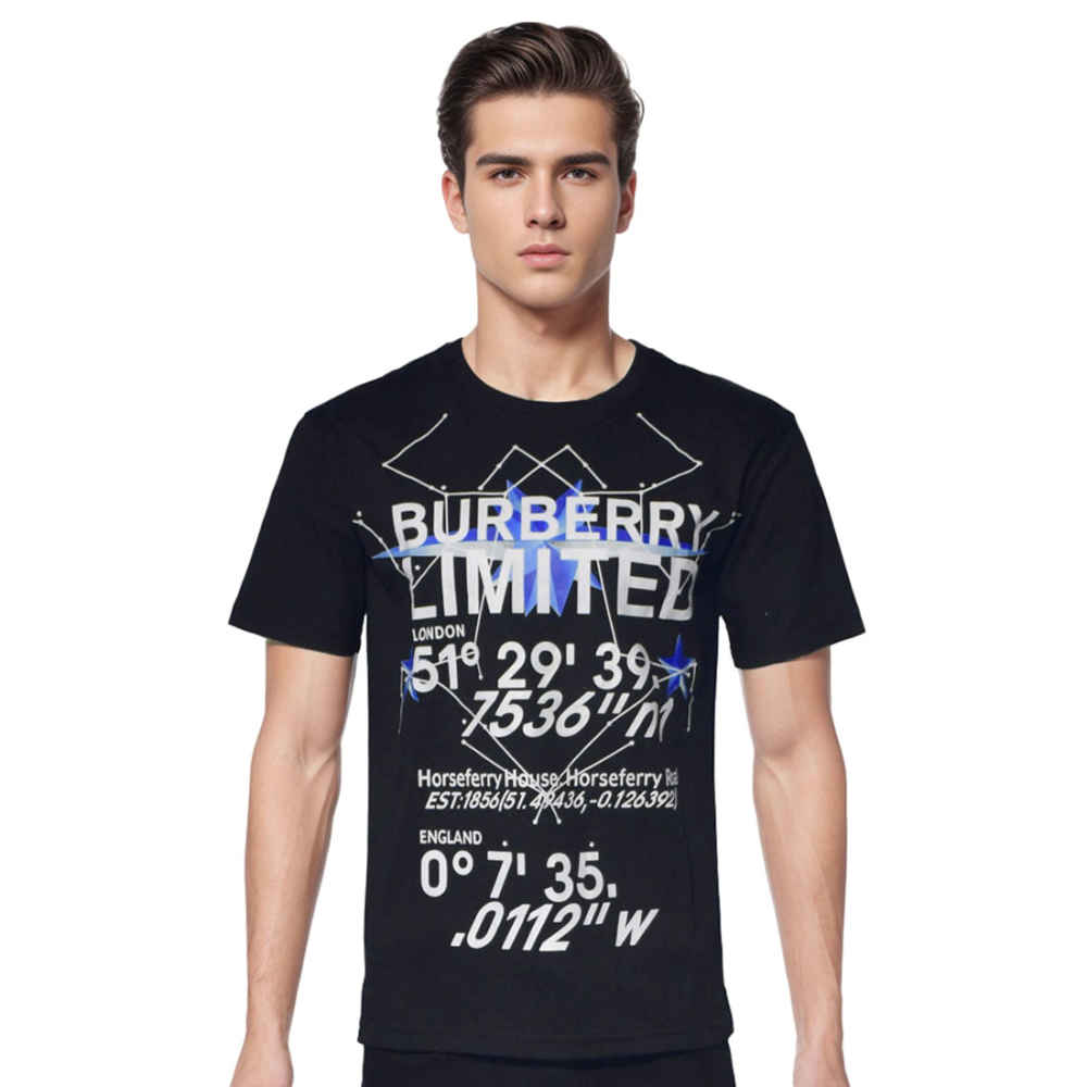 Burberry Black Premium Quality Mens T-shirt-thumb-0