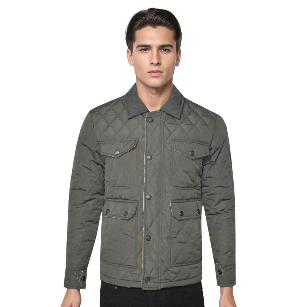 Burberry Grey Premium Quality Jacket-thumb-1