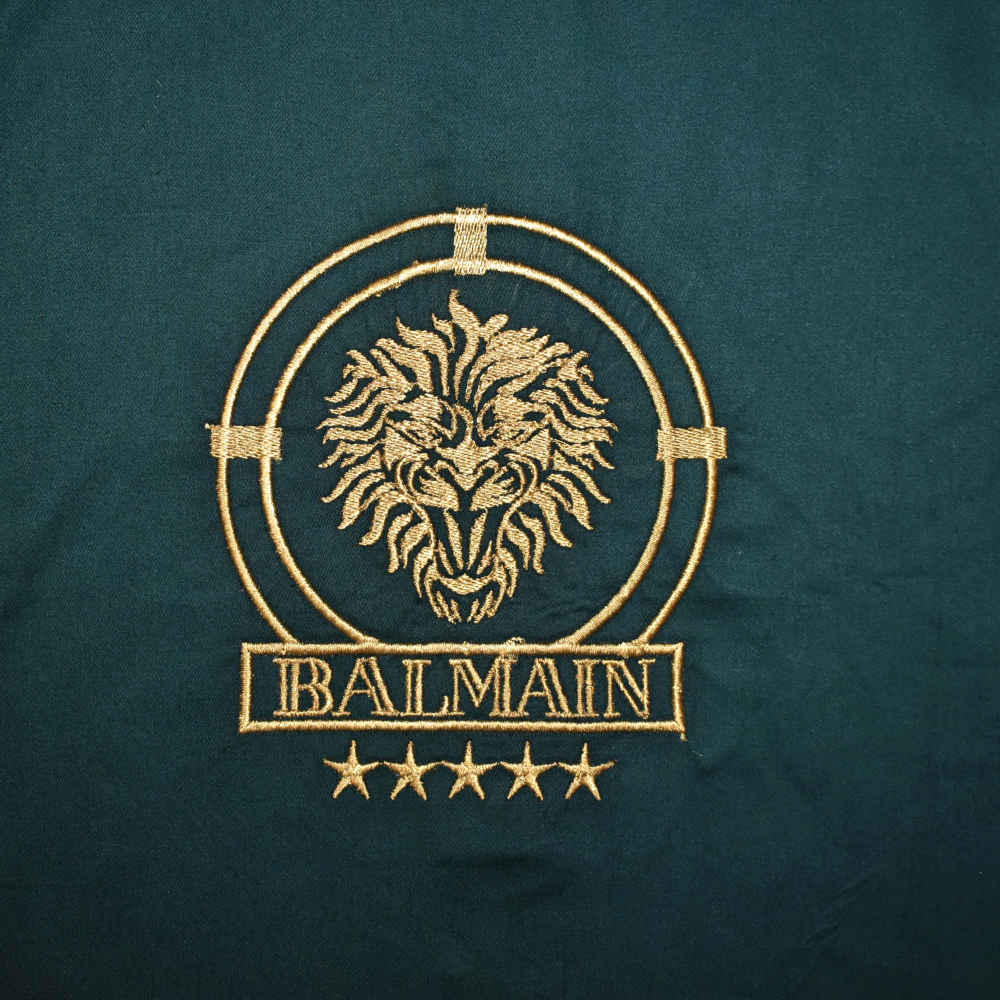 Balmain Embroidered Green Premium Cotton Shirt-3