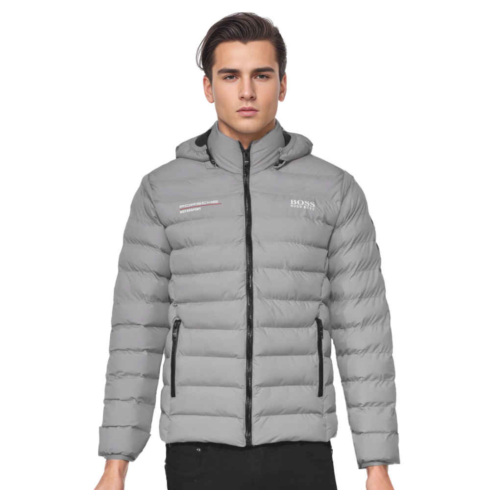 Boss Grey Premium Quality Jacket-thumb-1