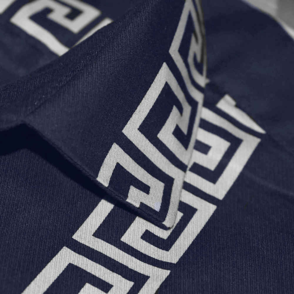 Versace Navy Blue logo Print Premium Shirt-4