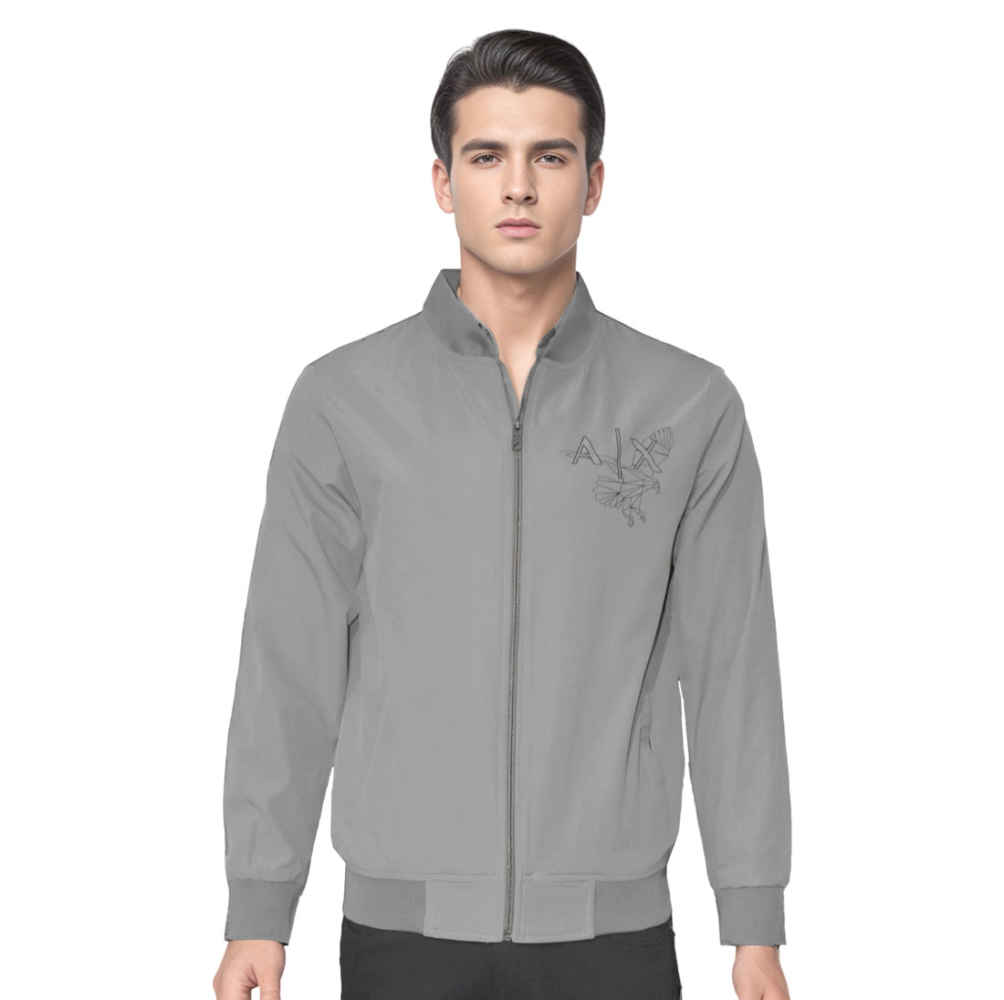 Armani Exchange Eagle Print Grey Premium Jacket-thumb-1