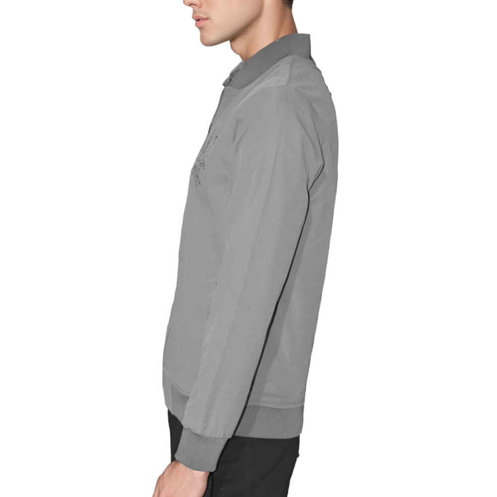 Armani Exchange Eagle Print Grey Premium Jacket-thumb-3