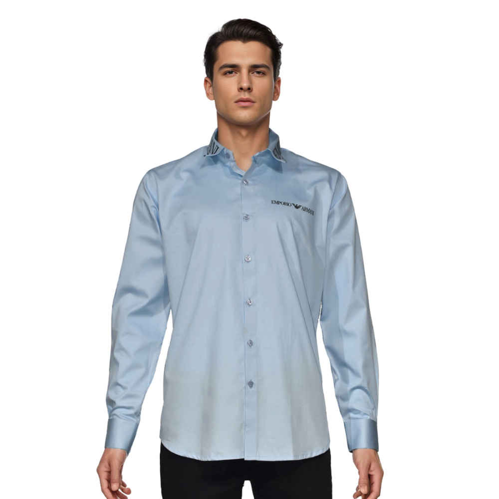 Emporio Armani Sky Blue Premium Luxury Shirt-6