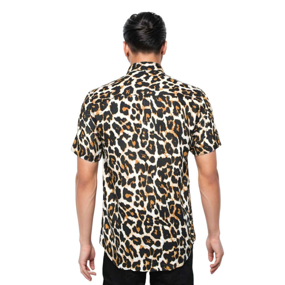 Versace Lion Print Premium Quality Half Sleeve Shirt-1