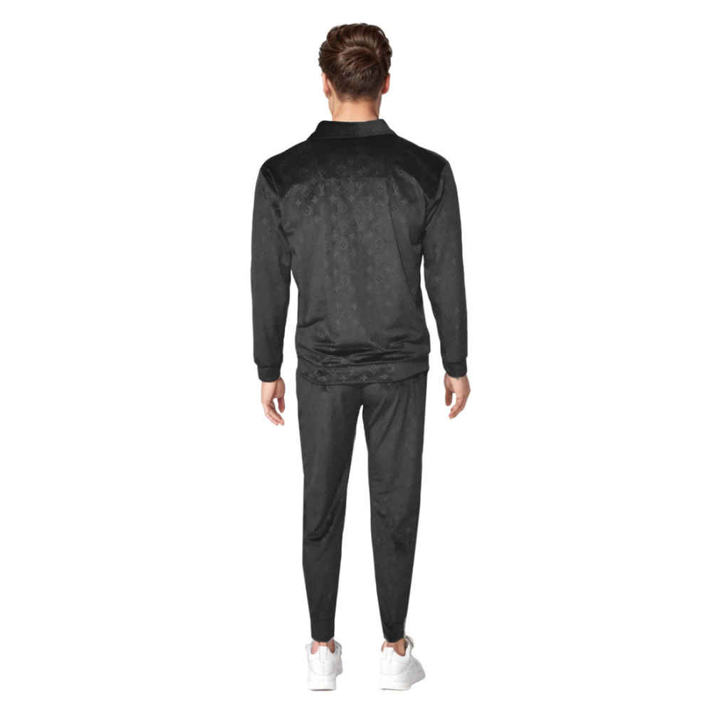 Louis Vuitton Black Premium Luxury Tracksuit-1