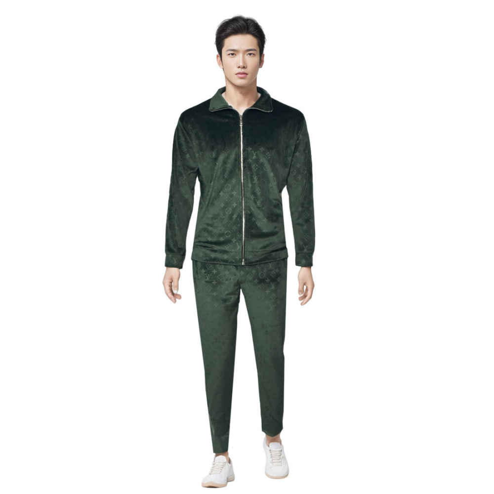 Louis Vuitton Green Premium Luxury Tracksuit-1