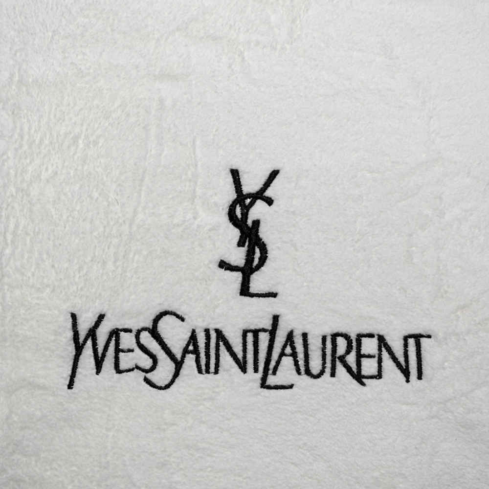 YSL Embroidery logo Off White Premium Towels - Set of 2-1
