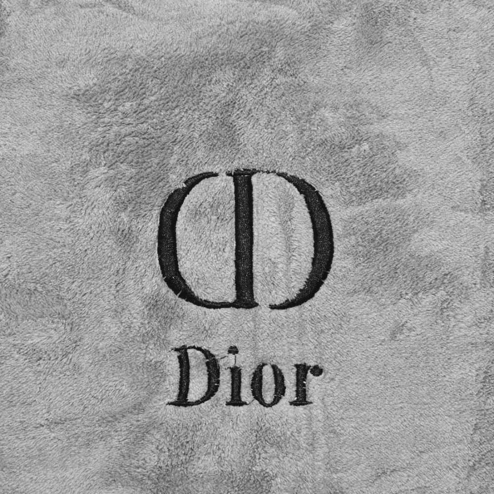 Christian Dior Grey Premium Cotton Towels - Set of 2-thumb-1