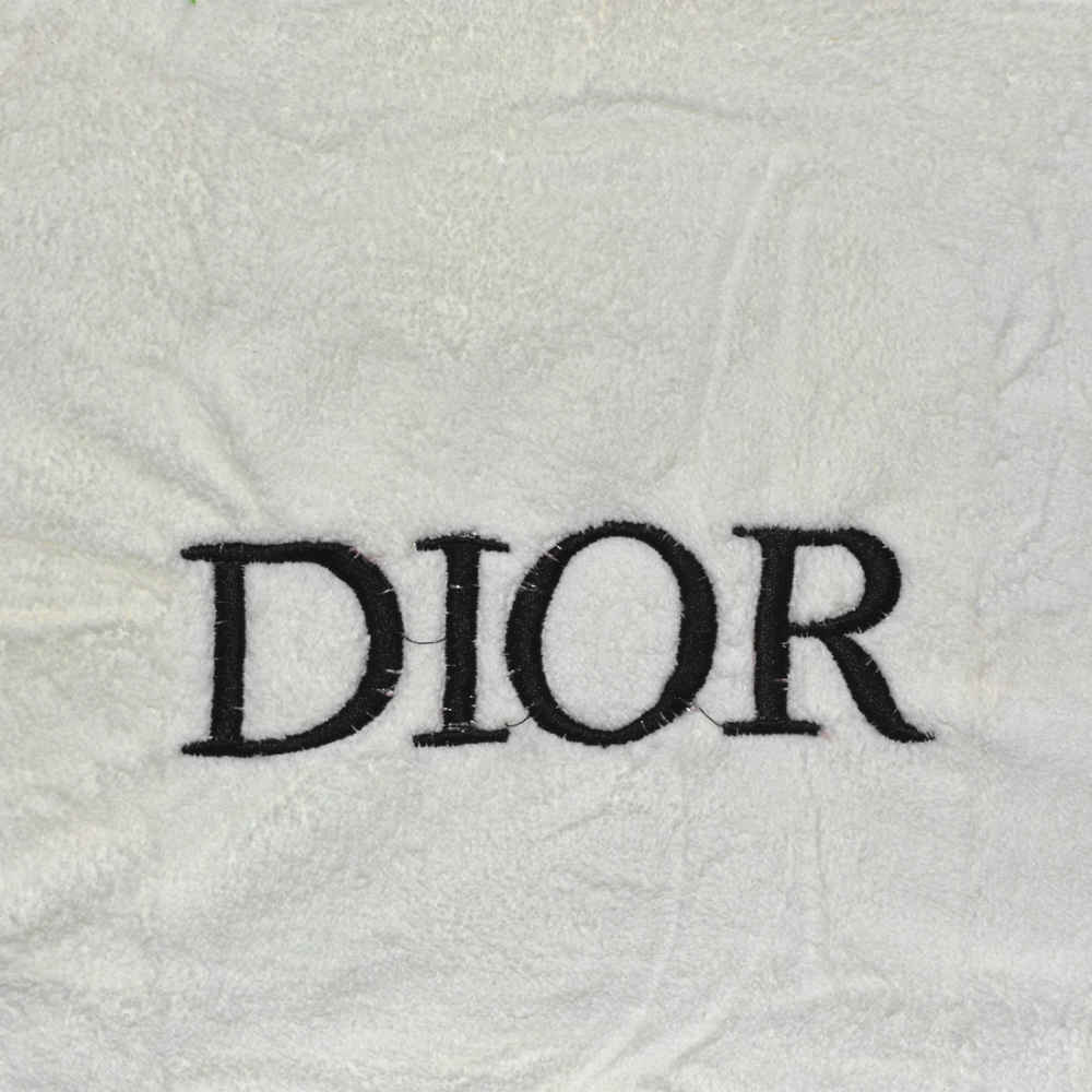 Dior Embroidered logo Off White Premium Towels - Set of 2-thumb-1