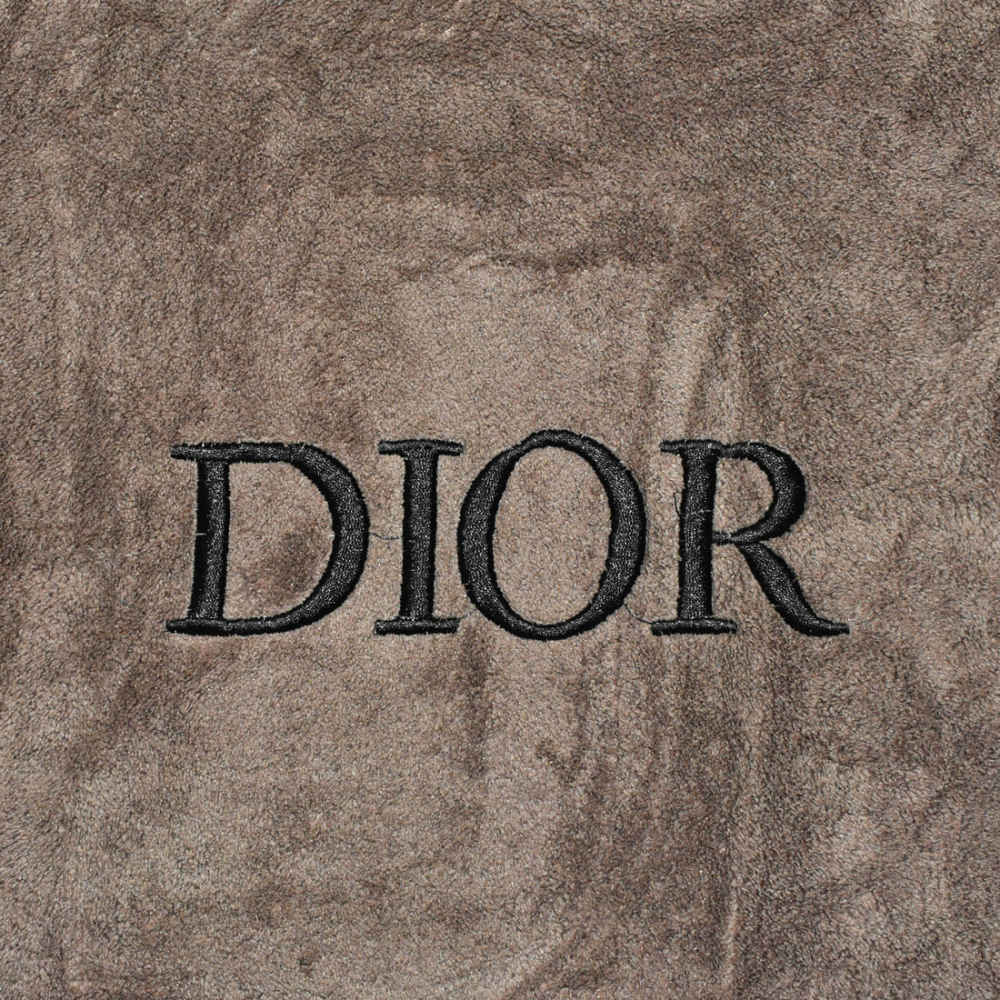 Dior Embroidered logo Brown Premium Towels - Set of 2-thumb-1