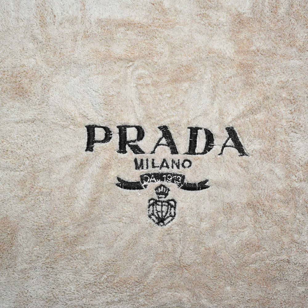 Prada Embroidered logo Brown Towels - Set of 2-1