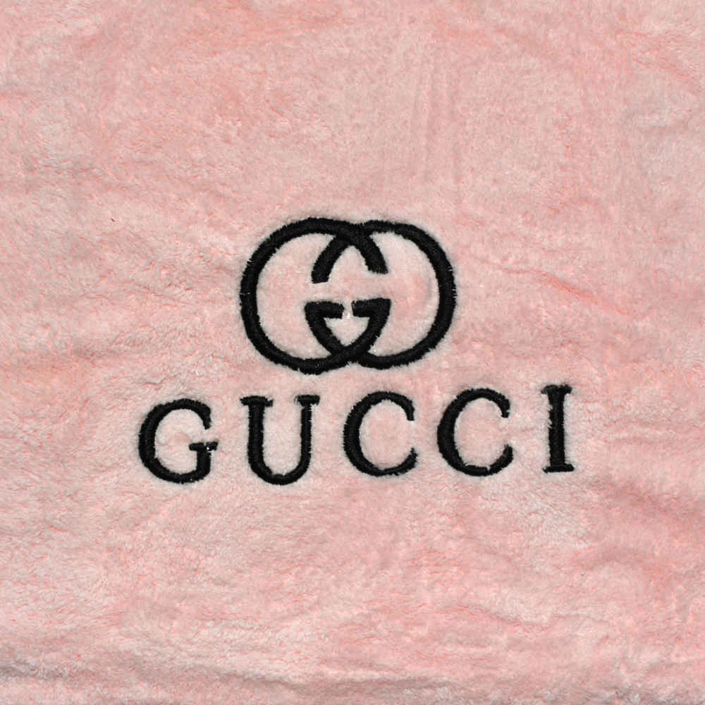 Gucci Embroidery logo Light Pink Towels - Set of 2-thumb-1