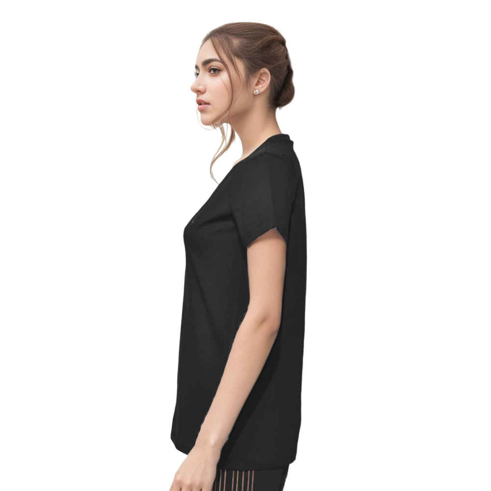 Balmain Black Premium Cotton Women T-shirt-2