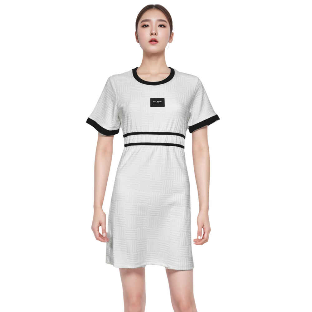Balmain White Premium Cotton Dress-1