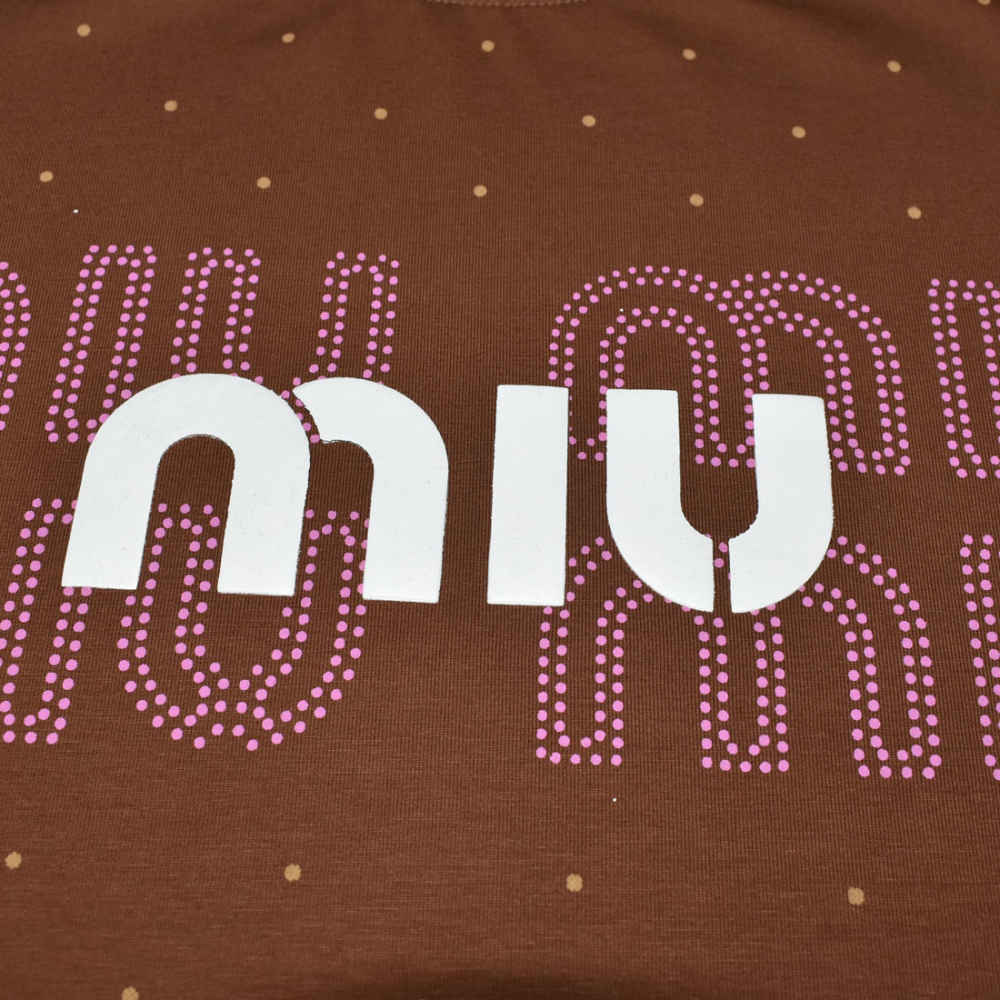 Miu Miu Brown Premium Cotton Co-ord Set-thumb-4