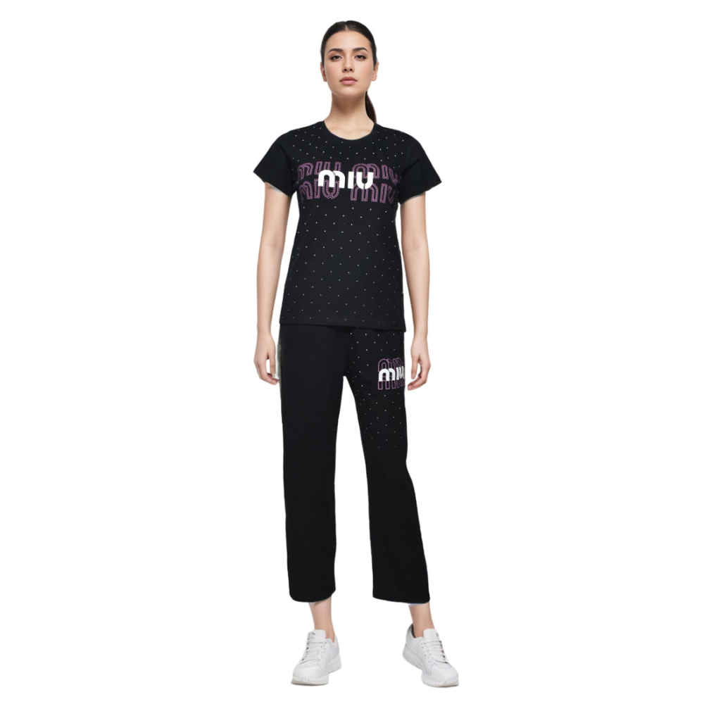 Miu Miu Black Premium Cotton Co-ord Set-1