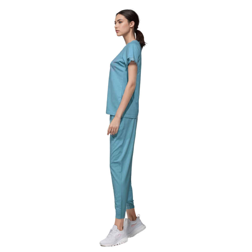 Miu Miu Sky Blue Premium Cotton Co-ord Set-thumb-3