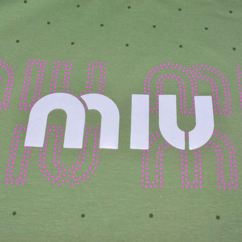 Miu Miu Green Premium Cotton Co-ord Set-thumb-4