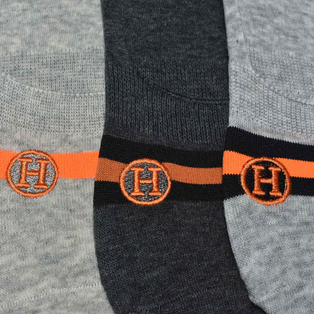 Hermes Dark Grey Premium Luxury No Show Socks-thumb-3