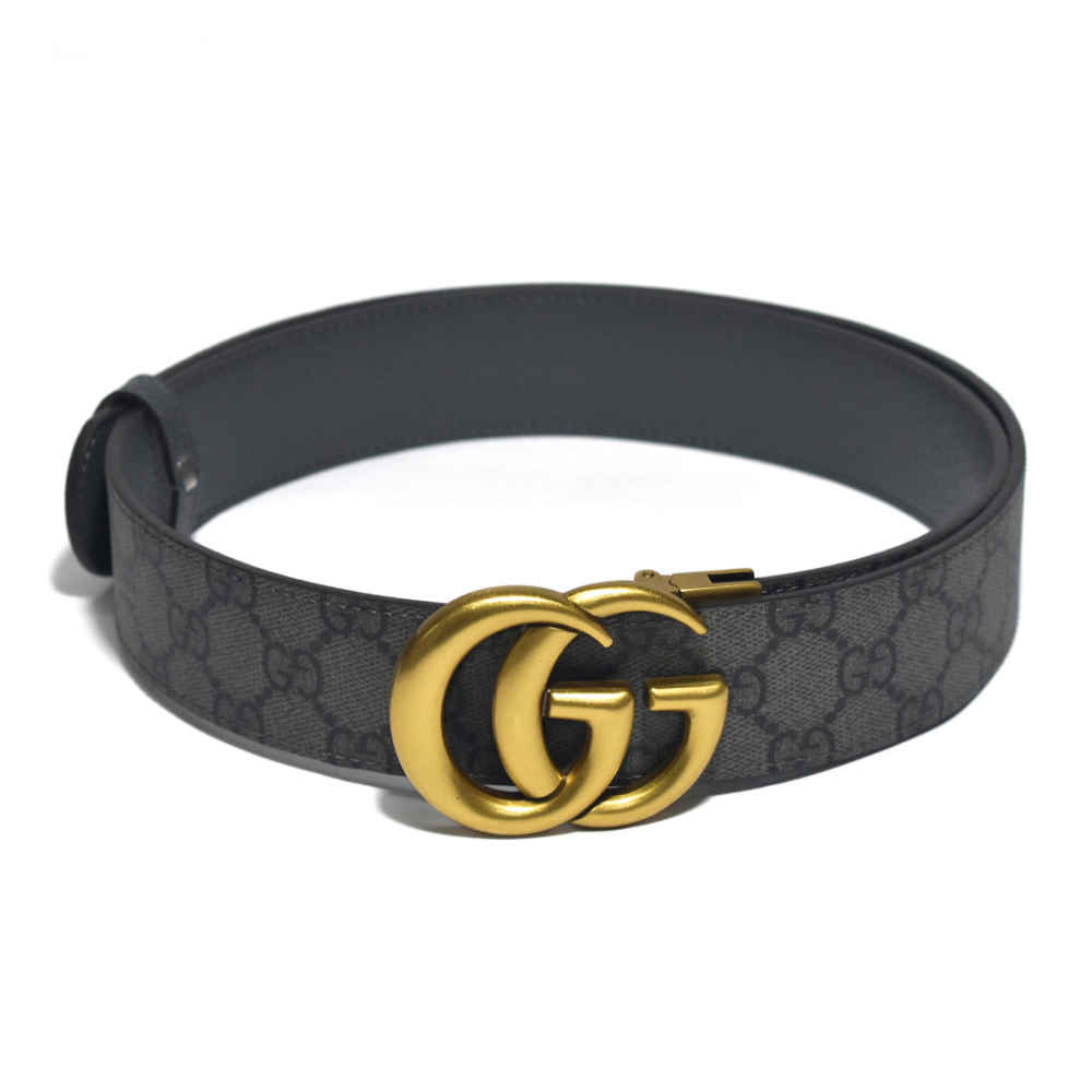 Gucci Grey Premium Quality Leather Belt-thumb-0