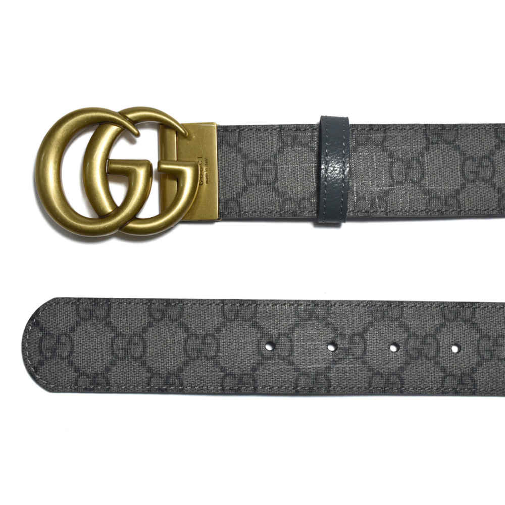 Gucci Grey Premium Quality Leather Belt-thumb-3