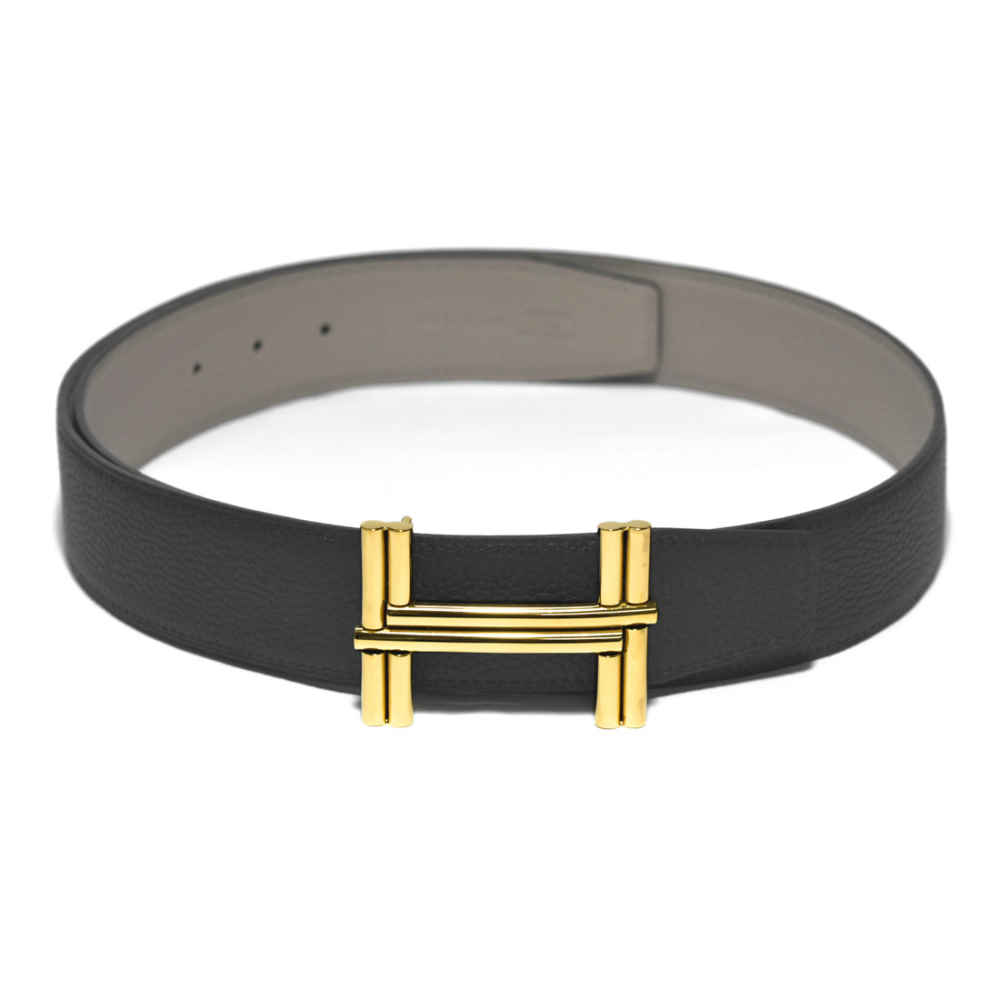 Hermes Black Premium Leathet Belt-thumb-0