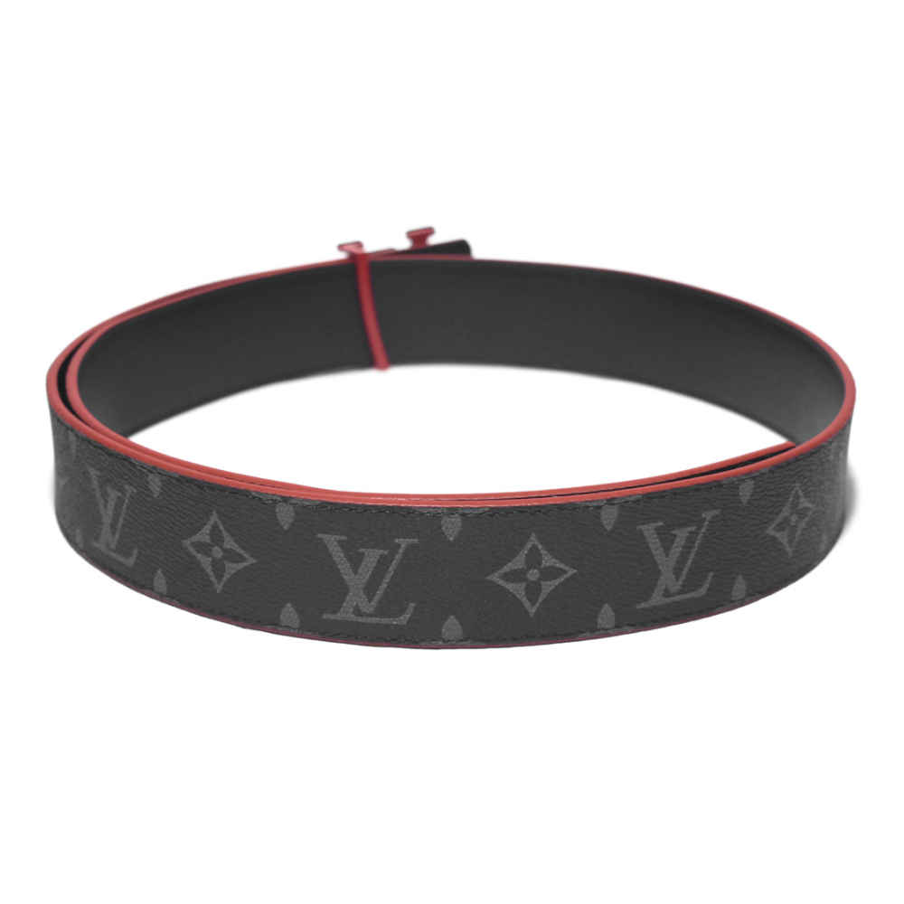 Louis Vuitton Red Black Premium Quality Belt-thumb-1
