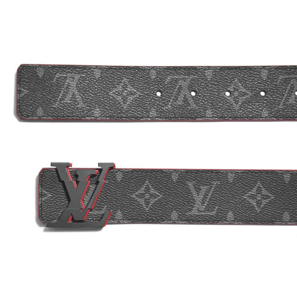 Louis Vuitton Red Black Premium Quality Belt-thumb-3