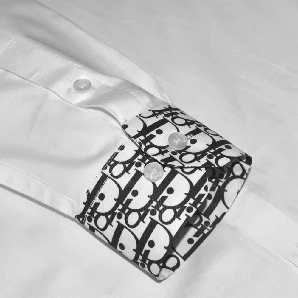 Christian Dior logo Patch White Premium Shirt-5