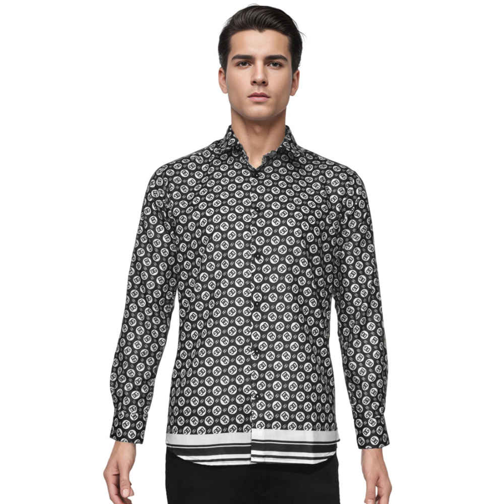 Dolce & Gabbana All-over Printed Black Premium Shirt-6