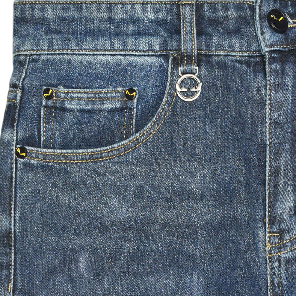 Fendi Dark Blue Premium Denim Jeans-thumb-2