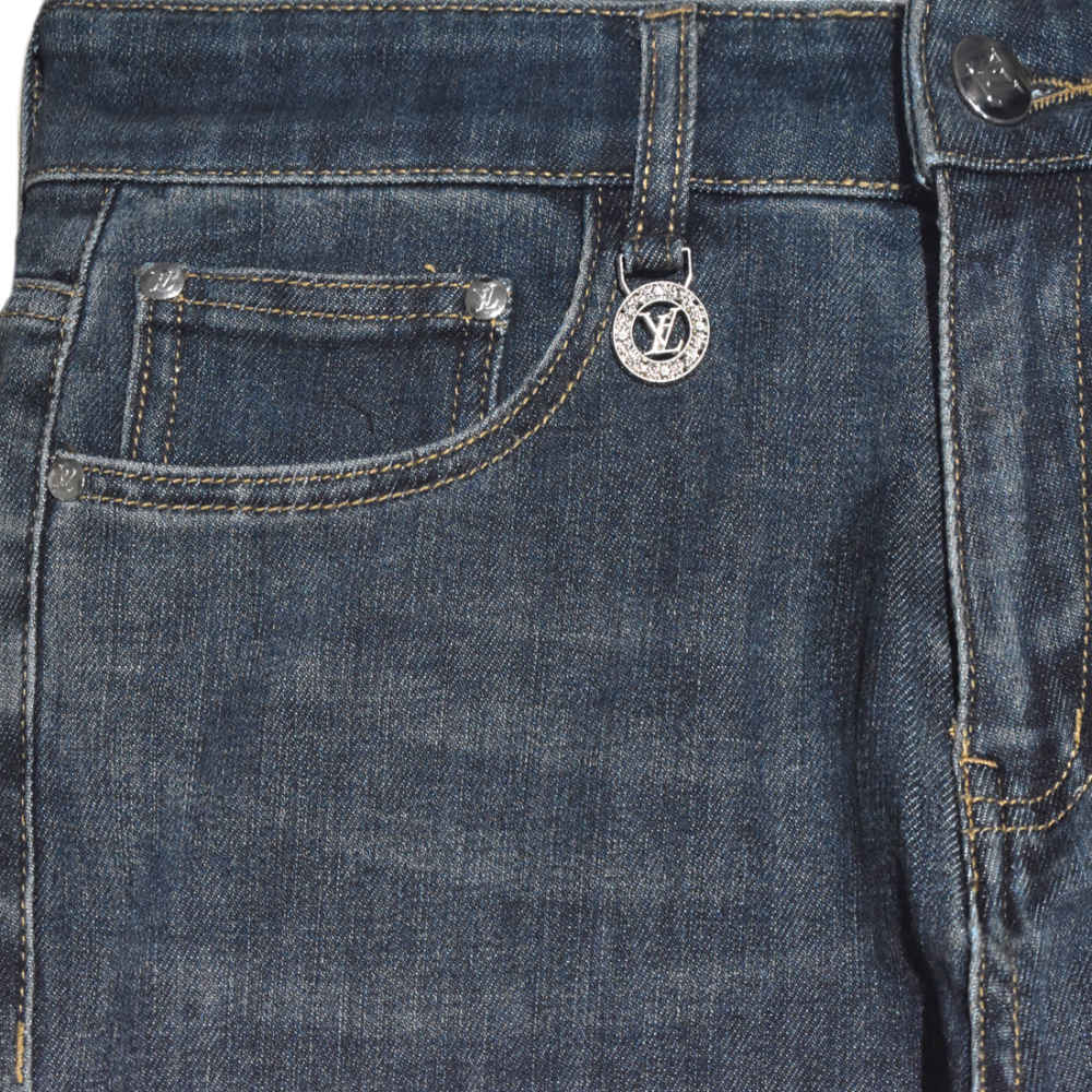 Louis Vuitton Monogram Dark Blue Denim Jeans-thumb-1