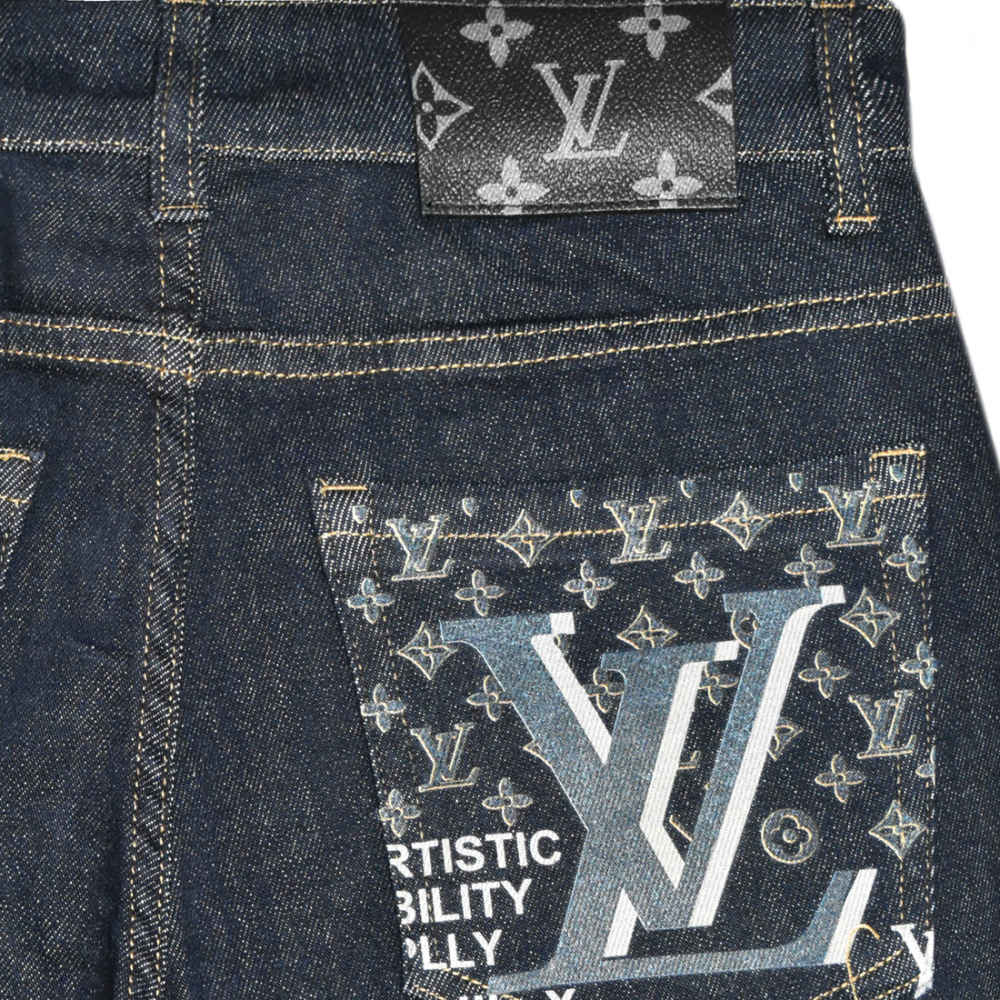 Louis Vuitton Monogram Dark Navy Blue Jeans-3