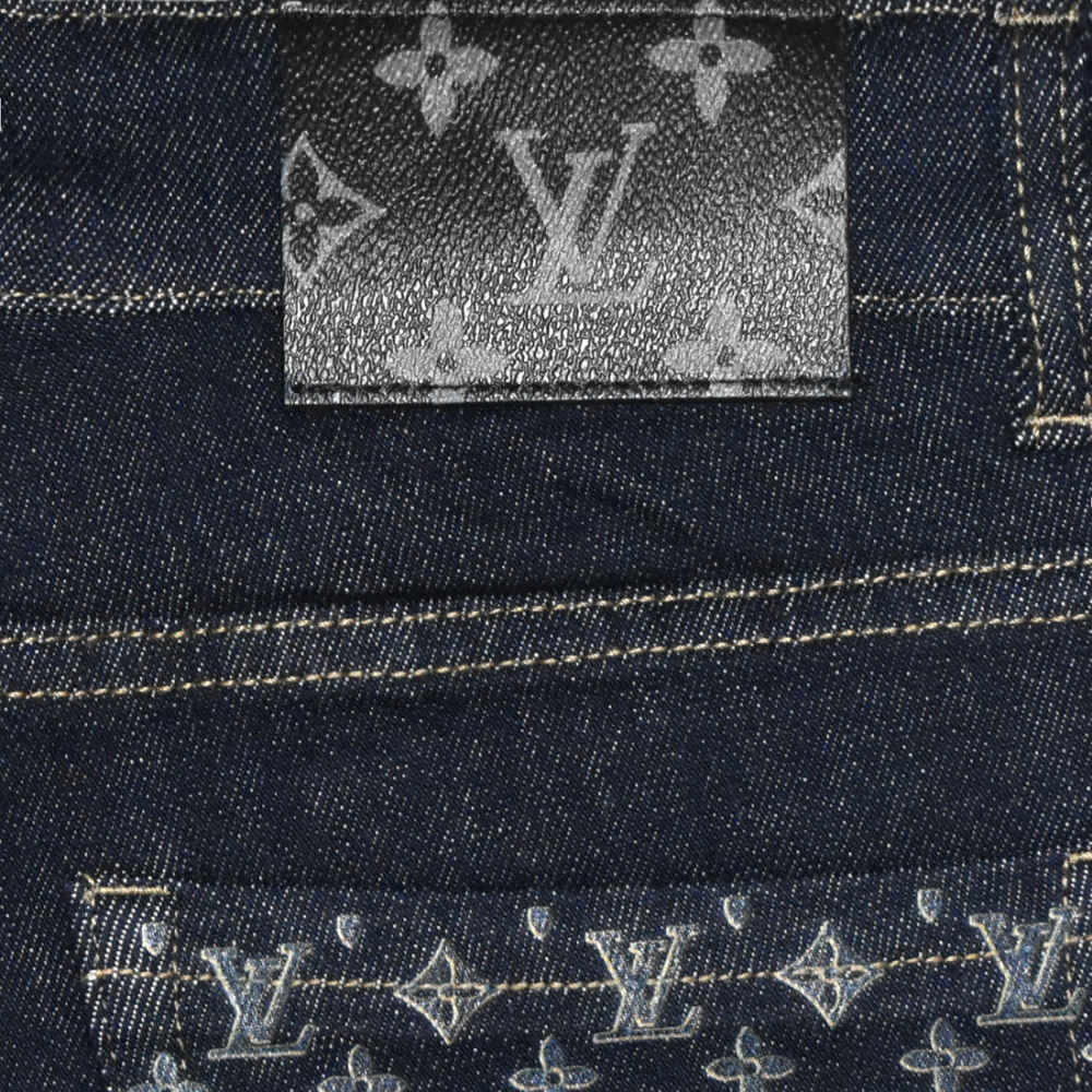 Louis Vuitton Monogram Dark Navy Blue Jeans-4