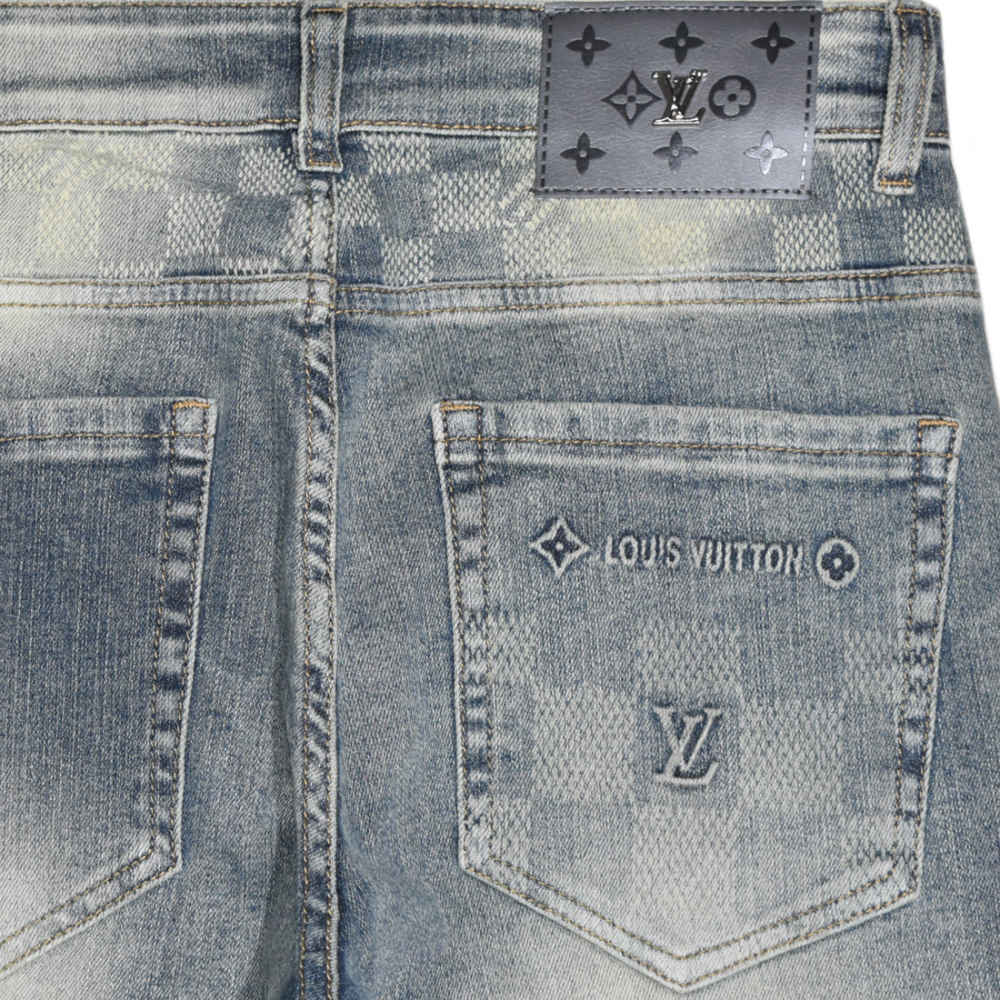 Louis Vuitton Monogram Light Blue Premium Jeans-3