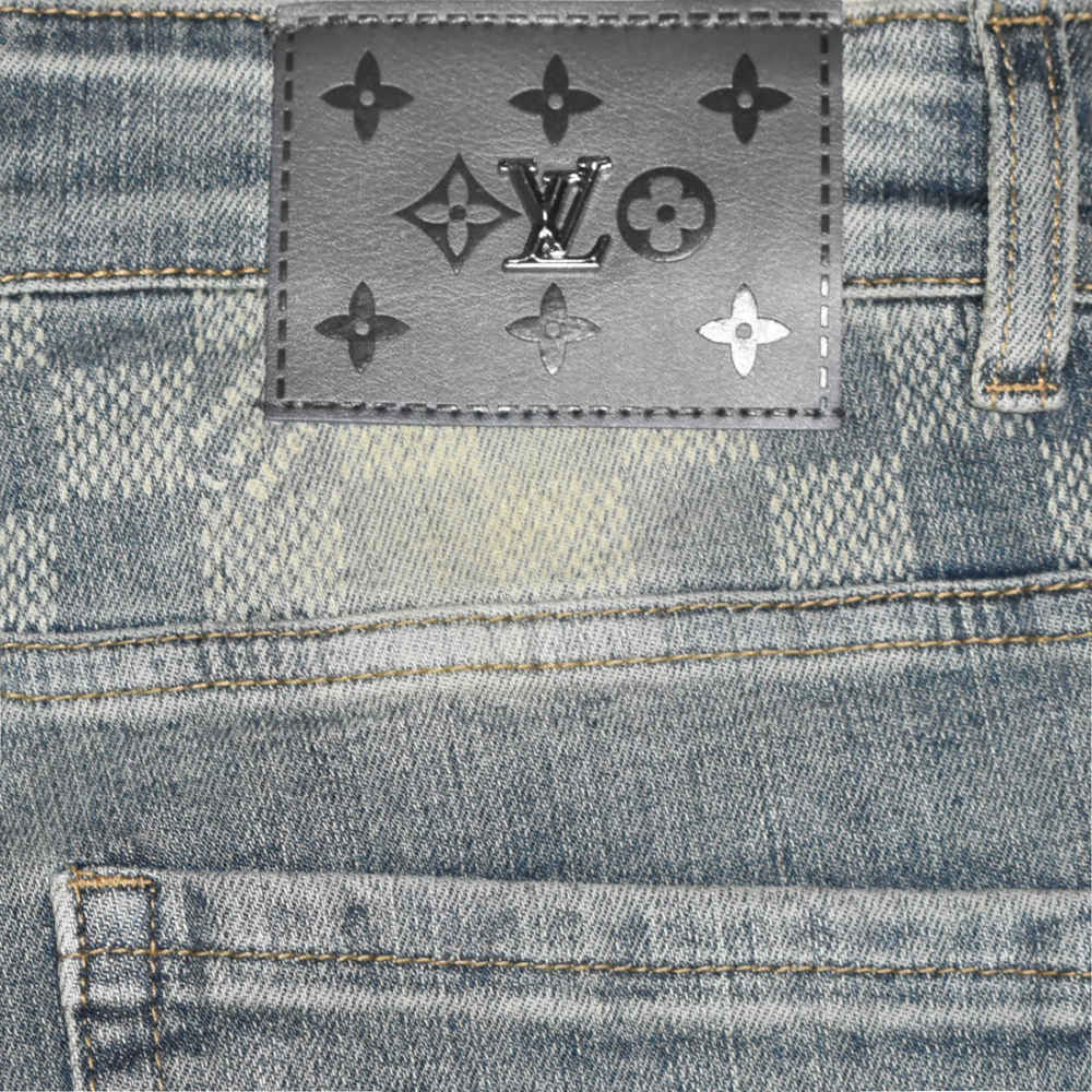 Louis Vuitton Monogram Light Blue Premium Jeans-4