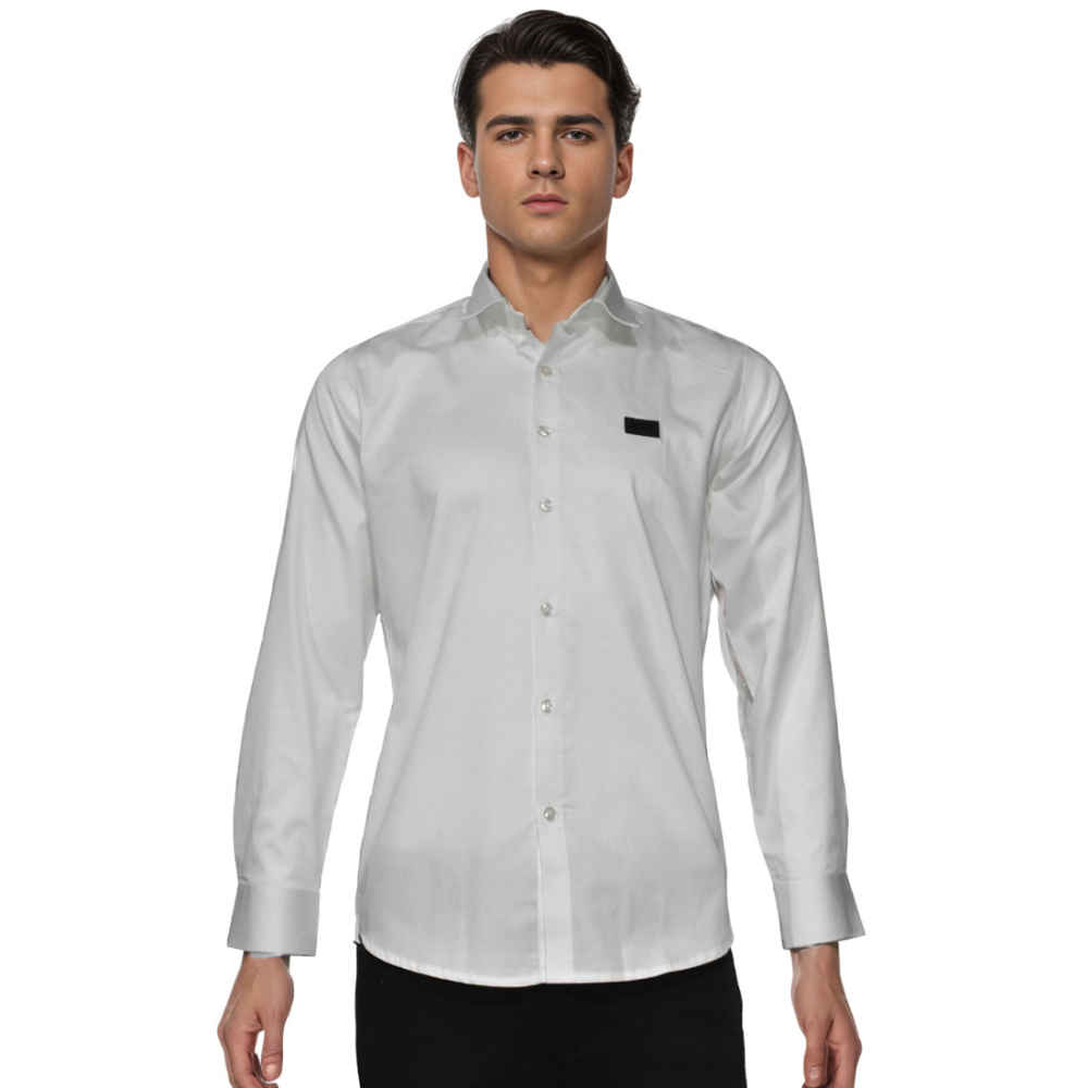 Boss White Premium Quality Cotton Shirt-6