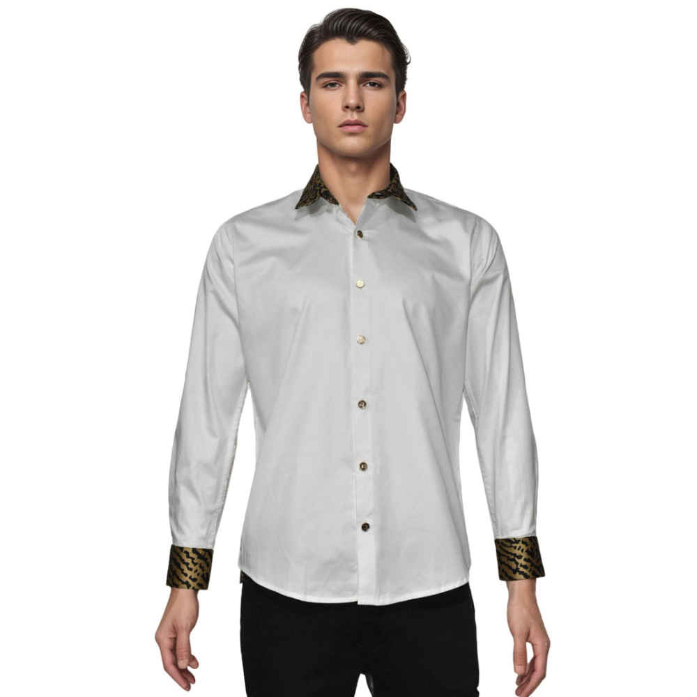 Balmain Leopard Printed White Premium Shirt-6