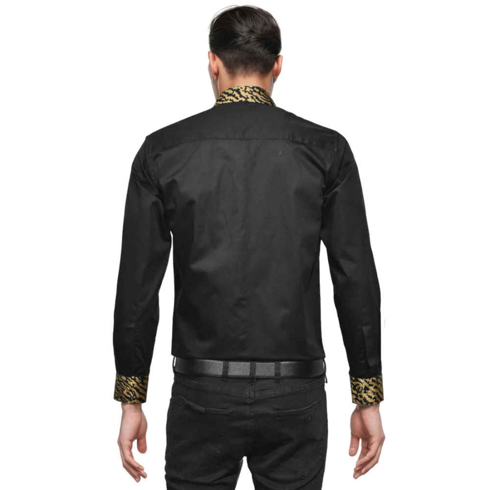Balmain Leopard Printed Black Premium Shirt-1