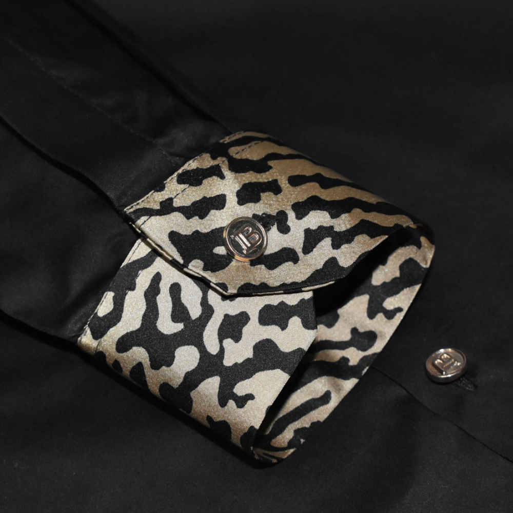 Balmain Leopard Printed Black Premium Shirt-5