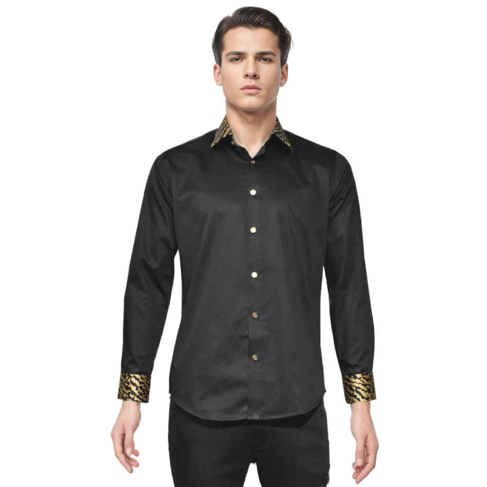 Balmain Leopard Printed Black Premium Shirt-6