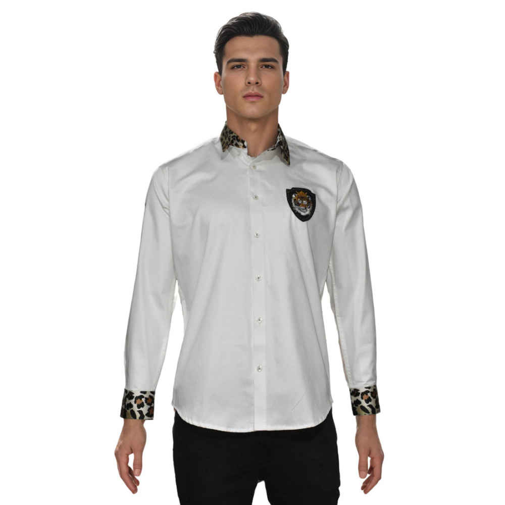 Balmain Tiger Embroidered White Premium Shirt-6