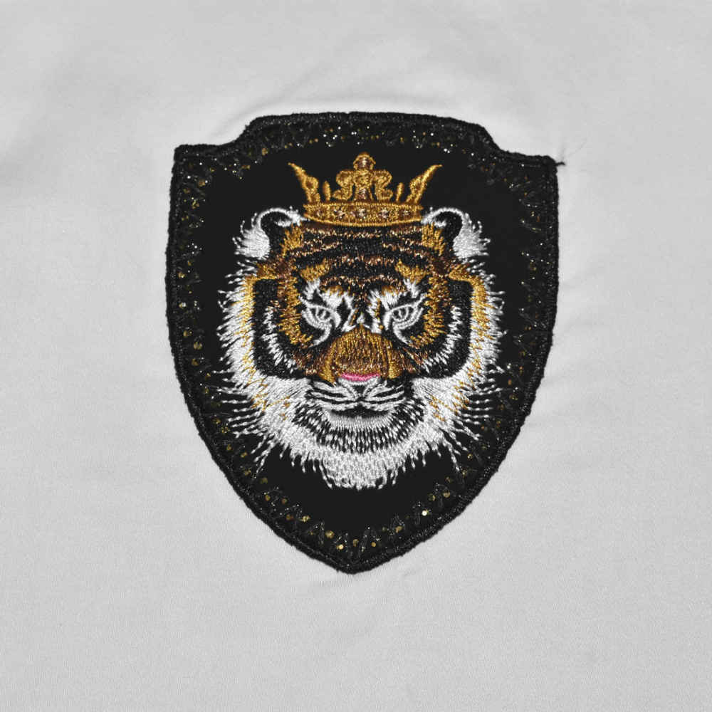 Balmain Tiger Embroidered White Premium Shirt-3