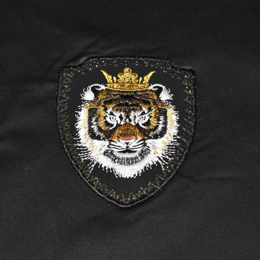 Balmain Tiger Embroidered Black Premium Shirt-3